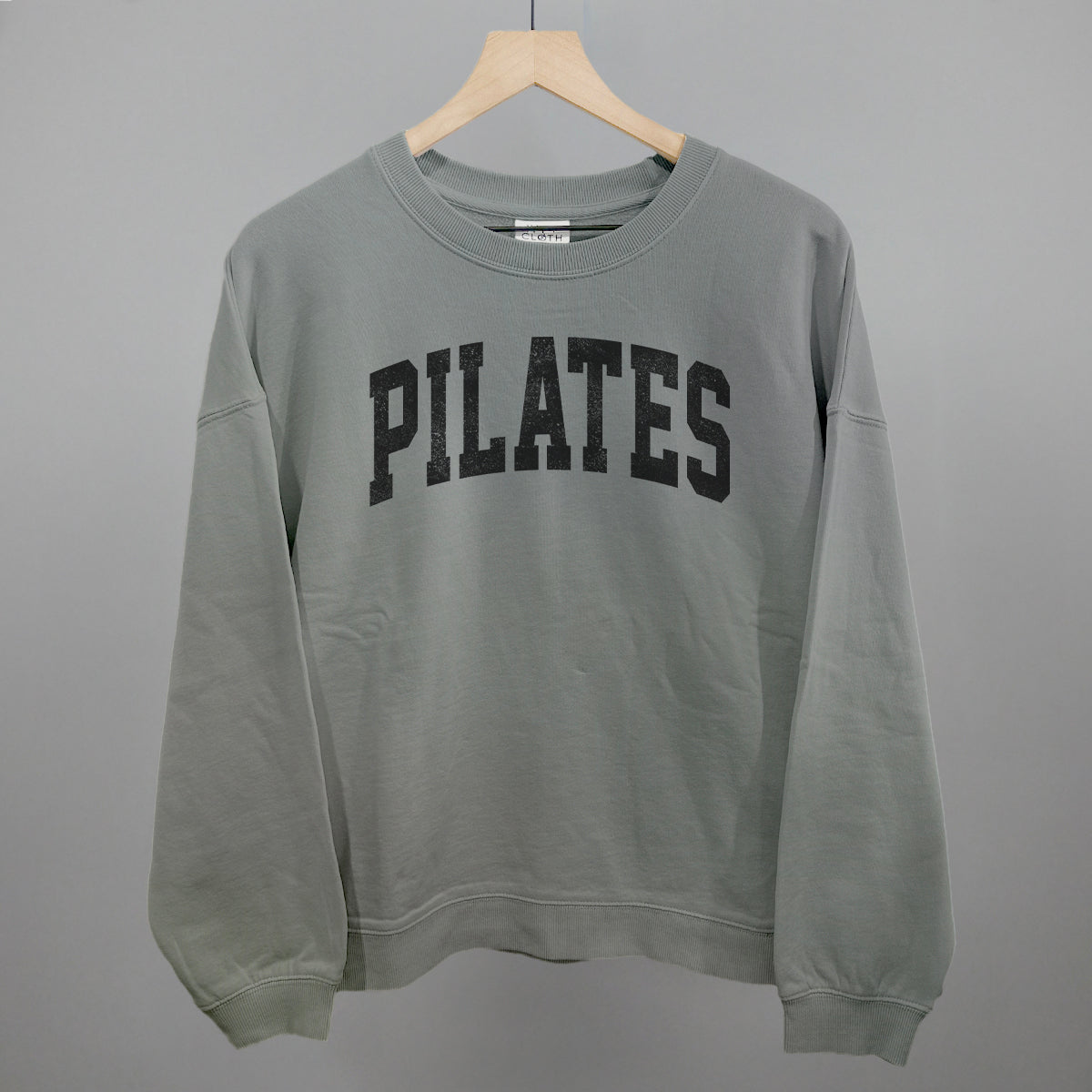 Pilates Arch Funny Oversized Boxy Crewneck Sweatshirt in Smoke – Ivy + Cloth