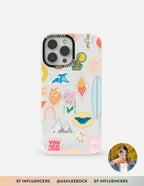 Elevated Faith Christian iPhone Case featuring colorful stickers and uplifting designs