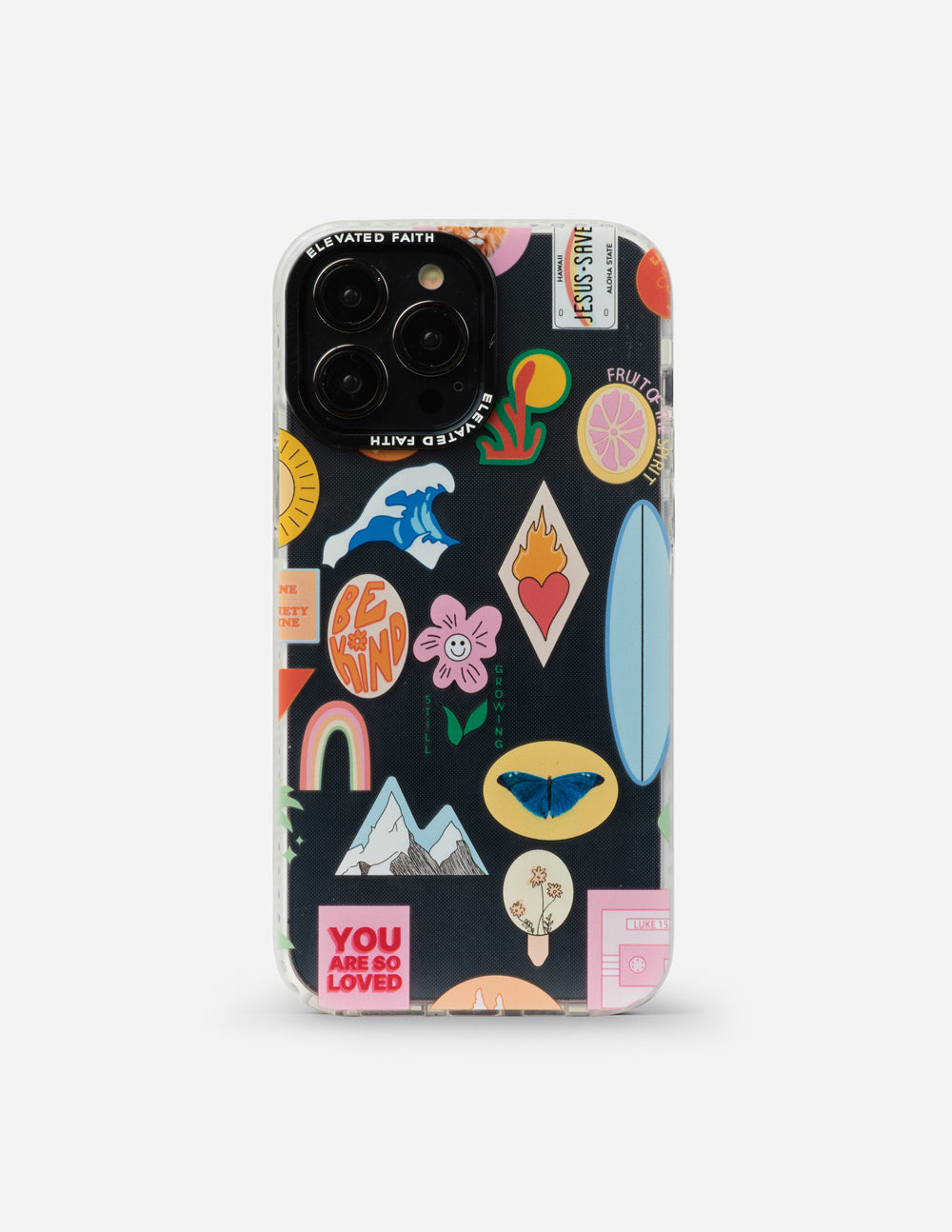 Colorful Christian iPhone Case by Elevated Faith with various positive and uplifting designs