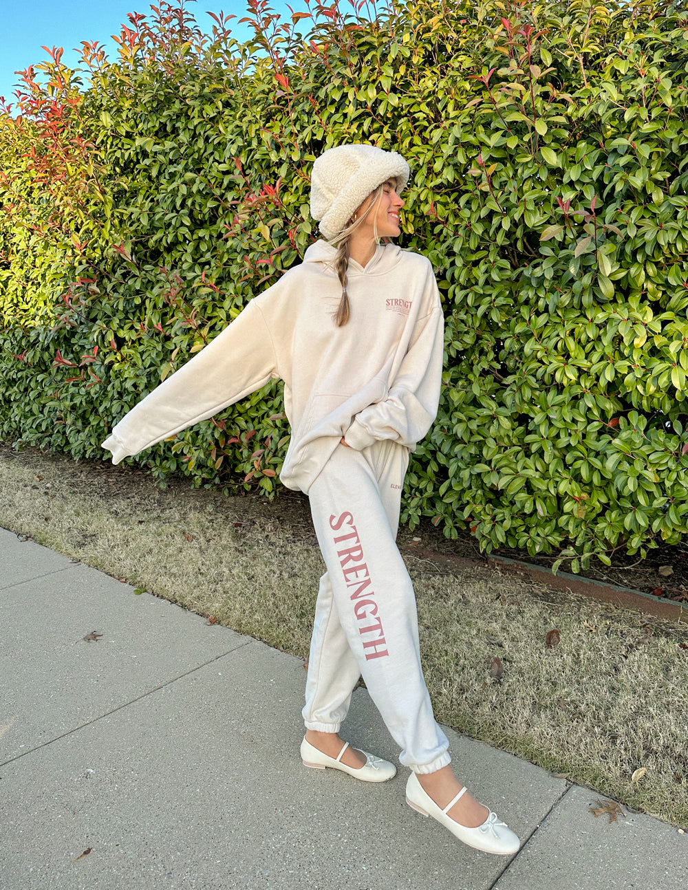 Elevated Faith Christian Apparel Sweatpants with 'Strength' Print for Comfortable Style