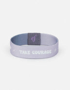 Elevated Faith Christian Jewelry Bracelet in lavender with the message 'Take Courage' for encouragement