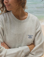 Elevated Faith Christian Crewneck Sweatshirt in Gray with 'Talk to God Today' Design