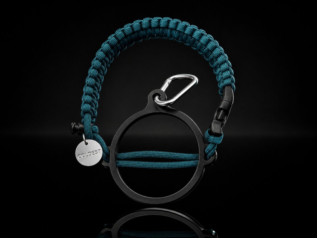 COLDEST paracord handle for wide mouth water bottles in Teal