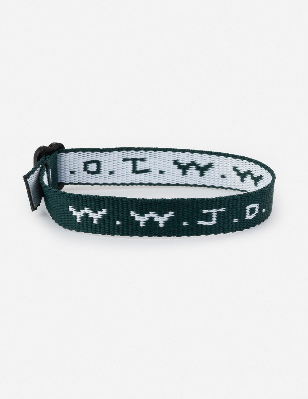 Elevated Faith Christian Jewelry Bracelet in Green with W.W.J.D. Design for Faithful Expression