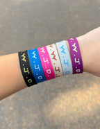Colorful Elevated Faith Christian Jewelry Bracelet Wristbands in various shades for everyday wear