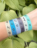 Elevated Faith Christian Jewelry Bracelet in multiple colors with inspirational text patterns