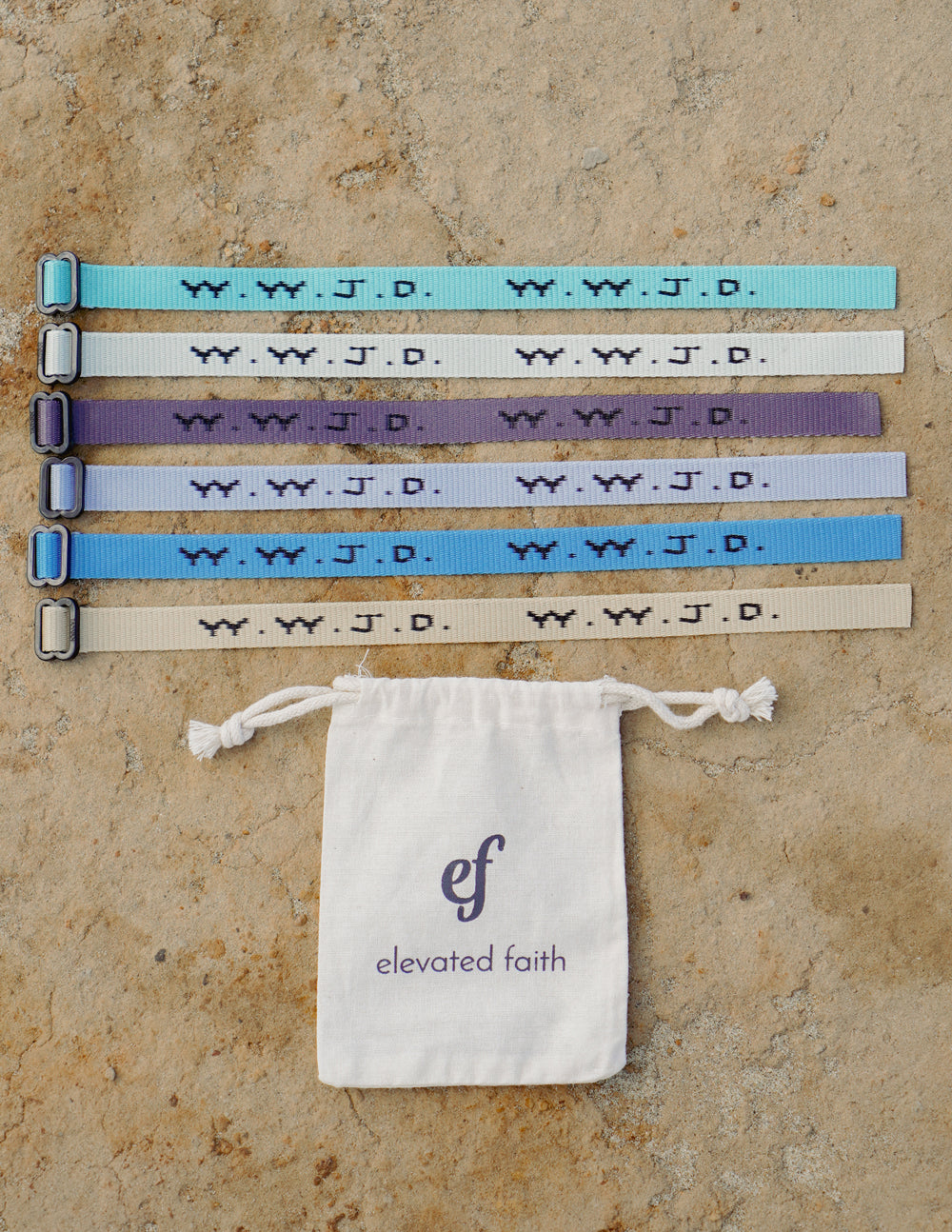 Set of Elevated Faith Christian Jewelry Bracelets in various colors with adjustable clips for a stylish faith statement