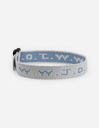 Elevated Faith Christian Jewelry Bracelet in light blue with a woven design and adjustable strap