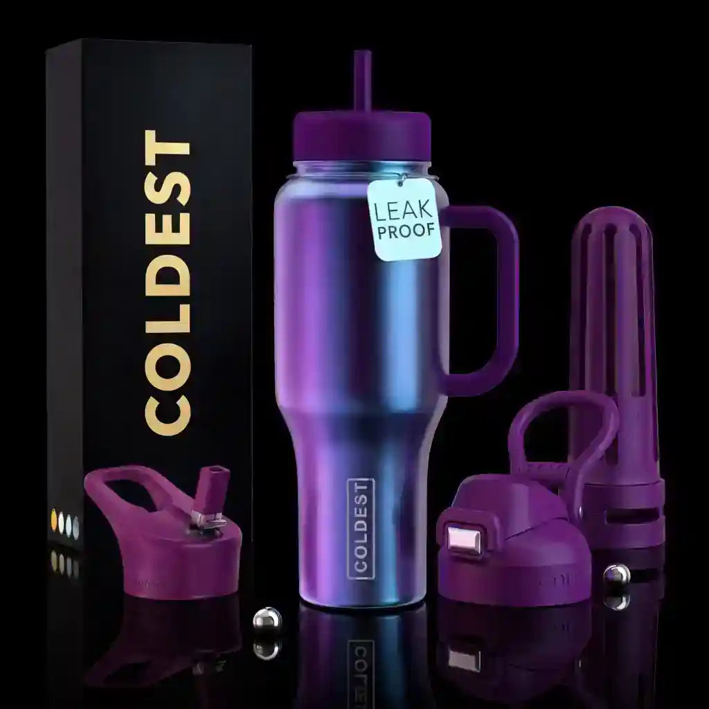 COLDEST 36oz Limitless Ultra v8 insulated stainless steel tumbler with handle – view 56