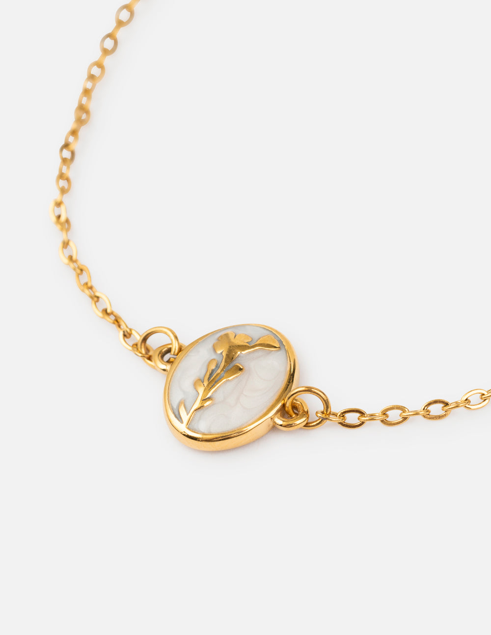 Elegant Elevated Faith Christian Jewelry Bracelet with a floral design and gold chain for everyday wear