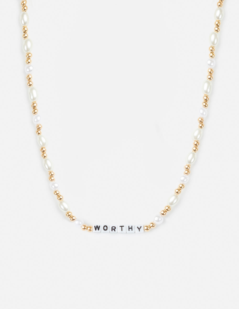 Elevated Faith Christian Jewelry Necklace with Beads and the word Worthy for a meaningful accessory