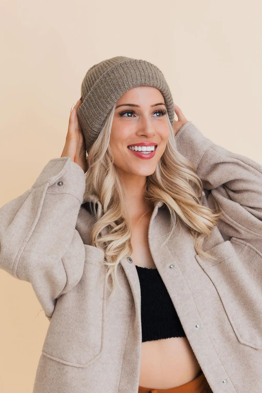 Eco Friendly Chic Knit Beanie, cozy knit winter hat – view 8