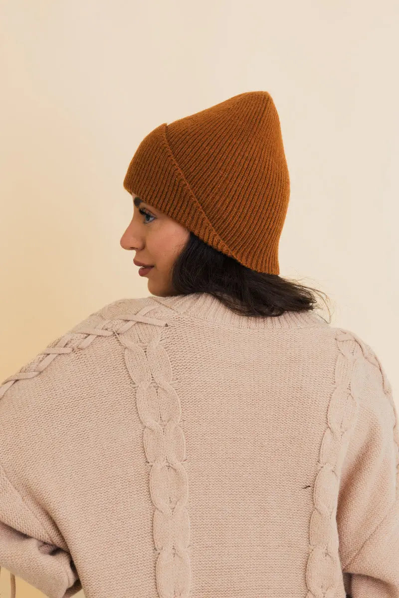 Frosty Front Fold Snuggle Ribbed Beanie, cozy knit winter hat – view 8