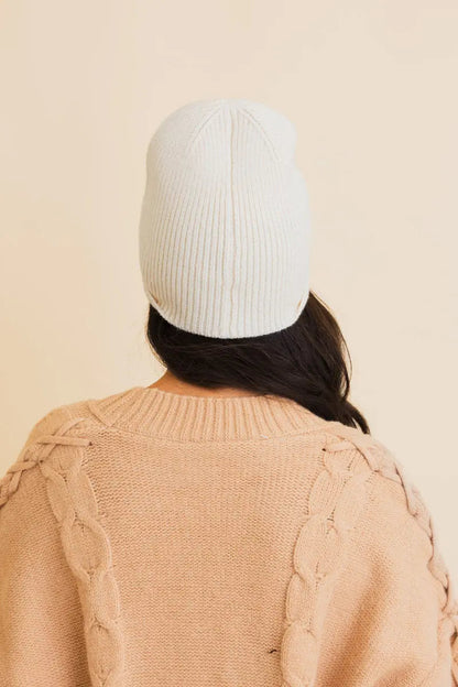 Frosty Front Fold Snuggle Ribbed Beanie, cozy knit winter hat – view 5