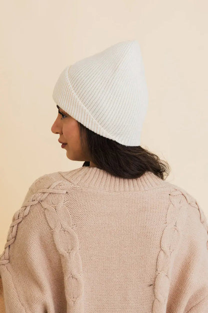 Frosty Front Fold Snuggle Ribbed Beanie, cozy knit winter hat – view 6