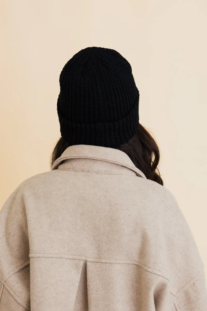 Toasty Waffle Puff Beanie, cozy knit winter hat – view 2