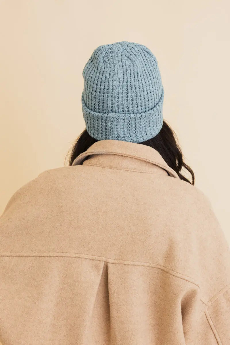 Toasty Waffle Puff Beanie, cozy knit winter hat – view 7