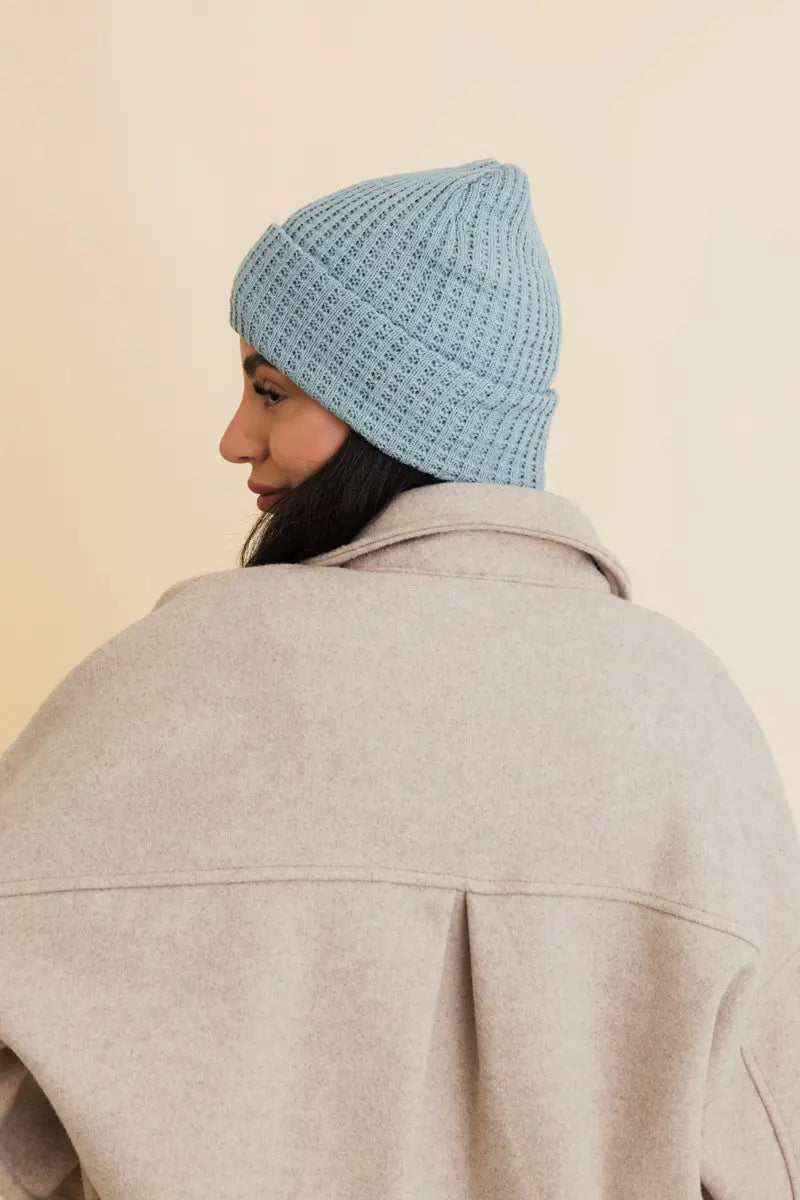 Toasty Waffle Puff Beanie, cozy knit winter hat – view 8