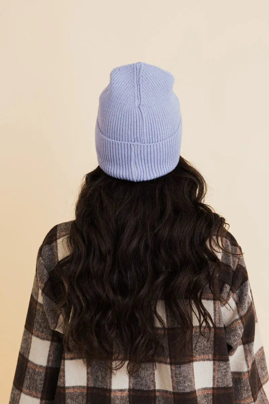 Embroidered Smiley Face Ribbed Knit Beanie, cozy knit winter hat