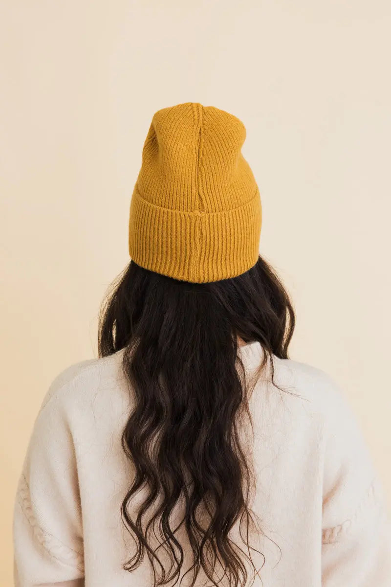 Square Sparkle Smiles Ribbed Beanie, cozy knit winter hat