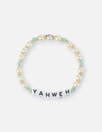 Elevated Faith Christian Jewelry Bracelet featuring beads with Yahweh and decorative accents