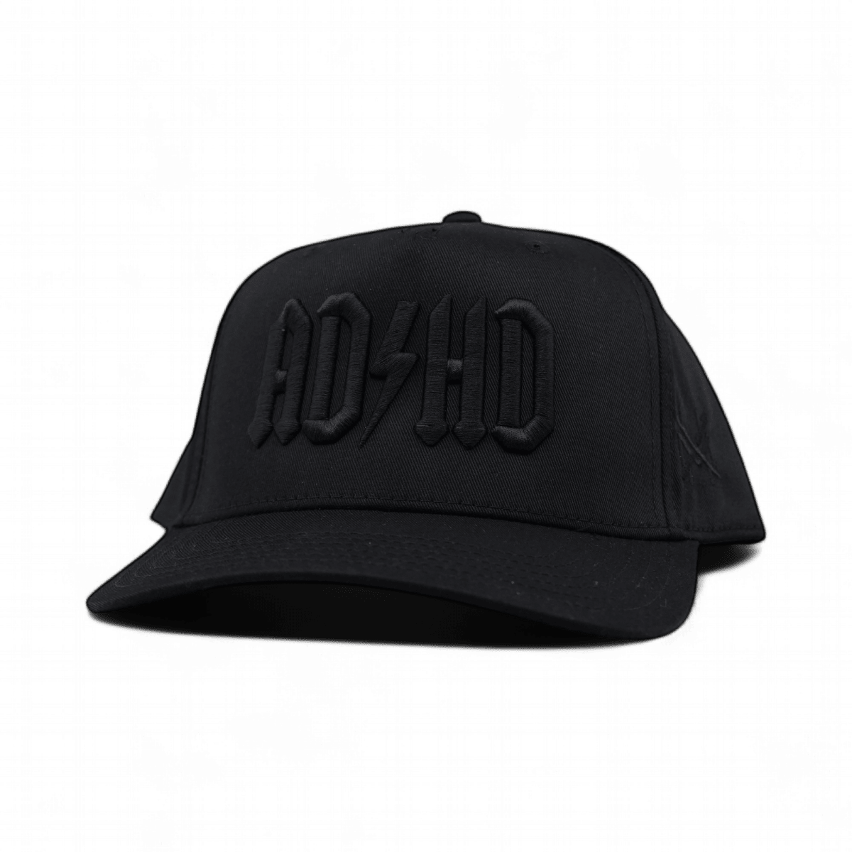 ADHD Funny Embroidered Snapback Hat in Retro Black – Ivy + Cloth