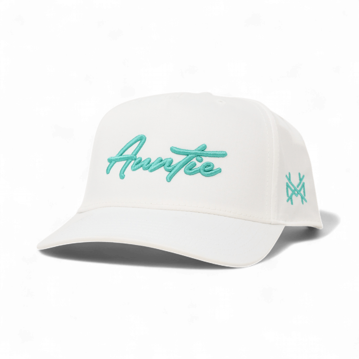 Auntie Funny Embroidered Snapback Hat in Retro White – Ivy + Cloth