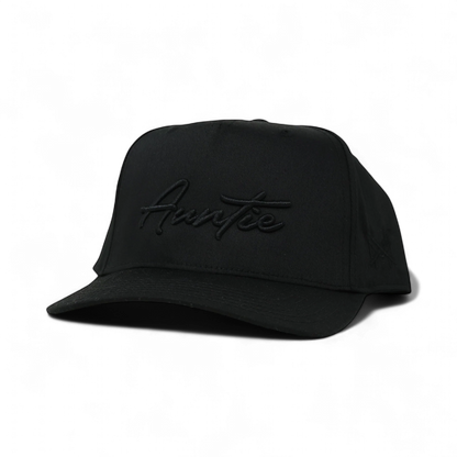 Auntie Funny Embroidered Snapback Hat in Retro Black – Ivy + Cloth