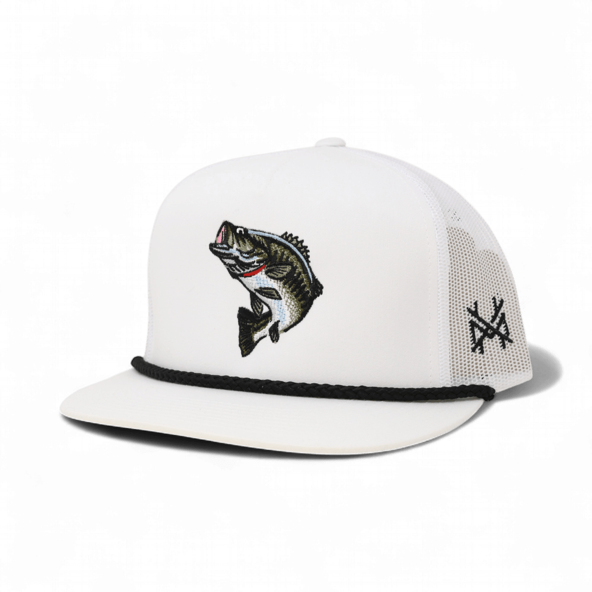 Bait Bandit Funny Embroidered Snapback Hat in Flat Bill White with Black Rope – Ivy + Cloth