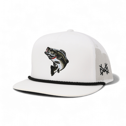 Bait Bandit Funny Embroidered Snapback Hat in Flat Bill White with Black Rope – Ivy + Cloth