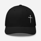 Rep The One Christian Embroidered Hat in black featuring a stylish cross design