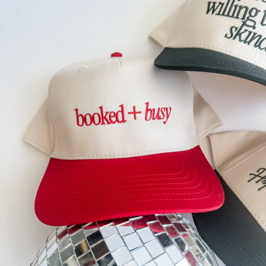 Booked + Busy Funny Embroidered Trucker Hat – Ivy + Cloth