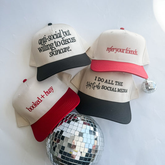 Booked + Busy Funny Embroidered Trucker Hat – Ivy + Cloth