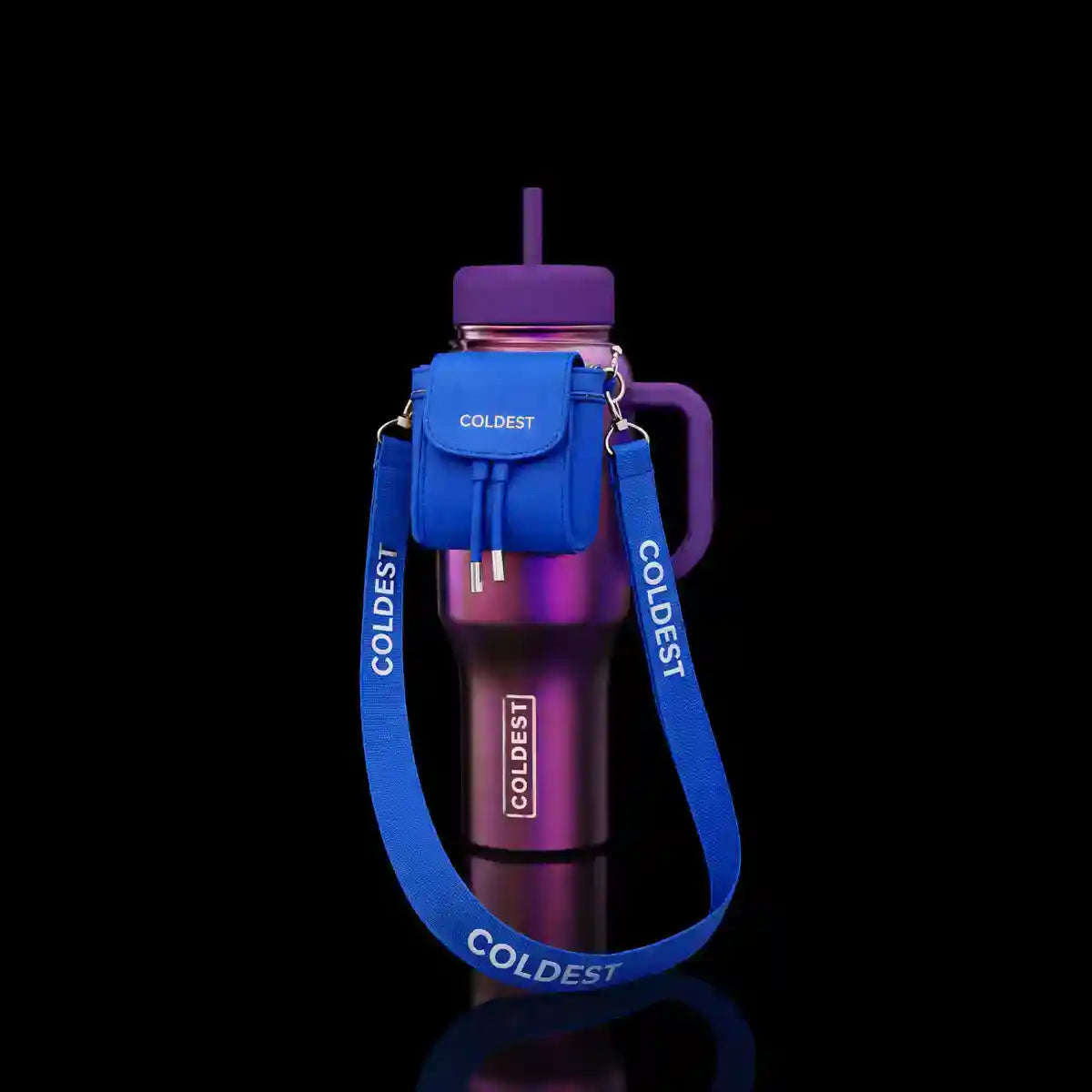 COLDEST mini water bottle backpack with squeeze holder, key hanger and mint box