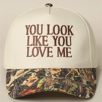 You Look Like You Love Me Camo Trucker Hat in Camo Brown