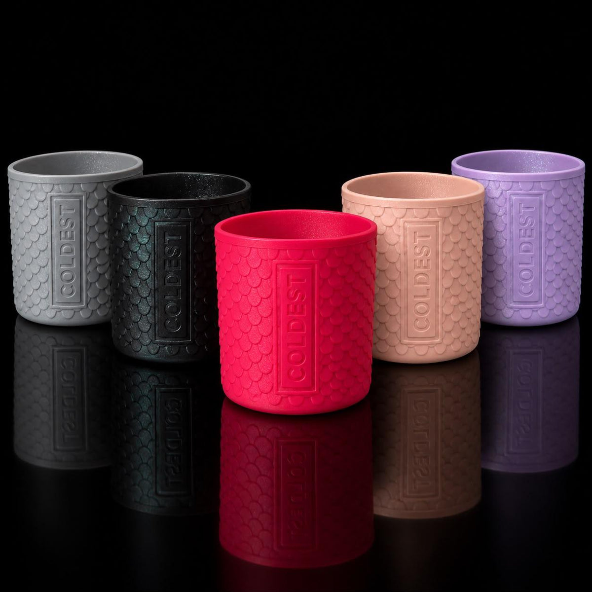 COLDEST silicone tumbler boot 5-pack in Mermaid