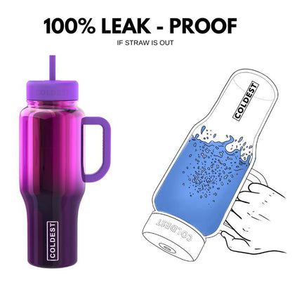 COLDEST 36oz Limitless Ultra v8 insulated stainless steel tumbler with handle – view 4