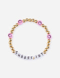 Elevated Faith Christian Jewelry Bracelet with Choose Joy beads and gold accents
