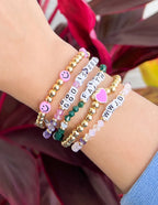 Colorful Elevated Faith Christian Jewelry Bracelet Set with Inspiring Words and Beads