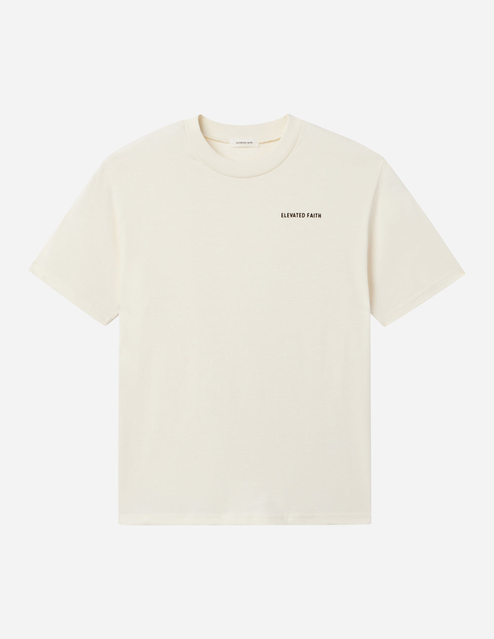 Elevated Faith Cream Christian Apparel T-Shirt for everyday comfort and style