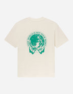 Elevated Faith Christian Apparel T-Shirt with graphic design featuring earth and hands on the back
