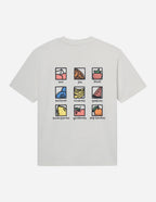Elevated Faith Christian Apparel T-Shirt featuring colorful squares with positive virtues on the back