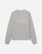 Elevated Faith Christian Apparel T-Shirt in gray featuring 'Fruit of the Spirit' design on the back