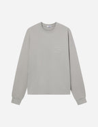 Elevated Faith Christian Apparel T-Shirt in light grey with long sleeves and a minimalist design
