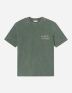 Elevated Faith Christian Apparel T-Shirt in green with 'God is Greater' printed on the front