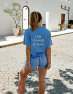 Elevated Faith Christian Apparel T-Shirt in Sky Blue with 'I Am a Child of God' Print on Back