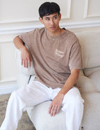 Elevated Faith Christian Apparel T-Shirt in Brown with 'Jesus is Friend' Print on the Front