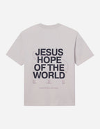 Elevated Faith Christian Apparel T-Shirt with Jesus Hope of the World graphic on the back