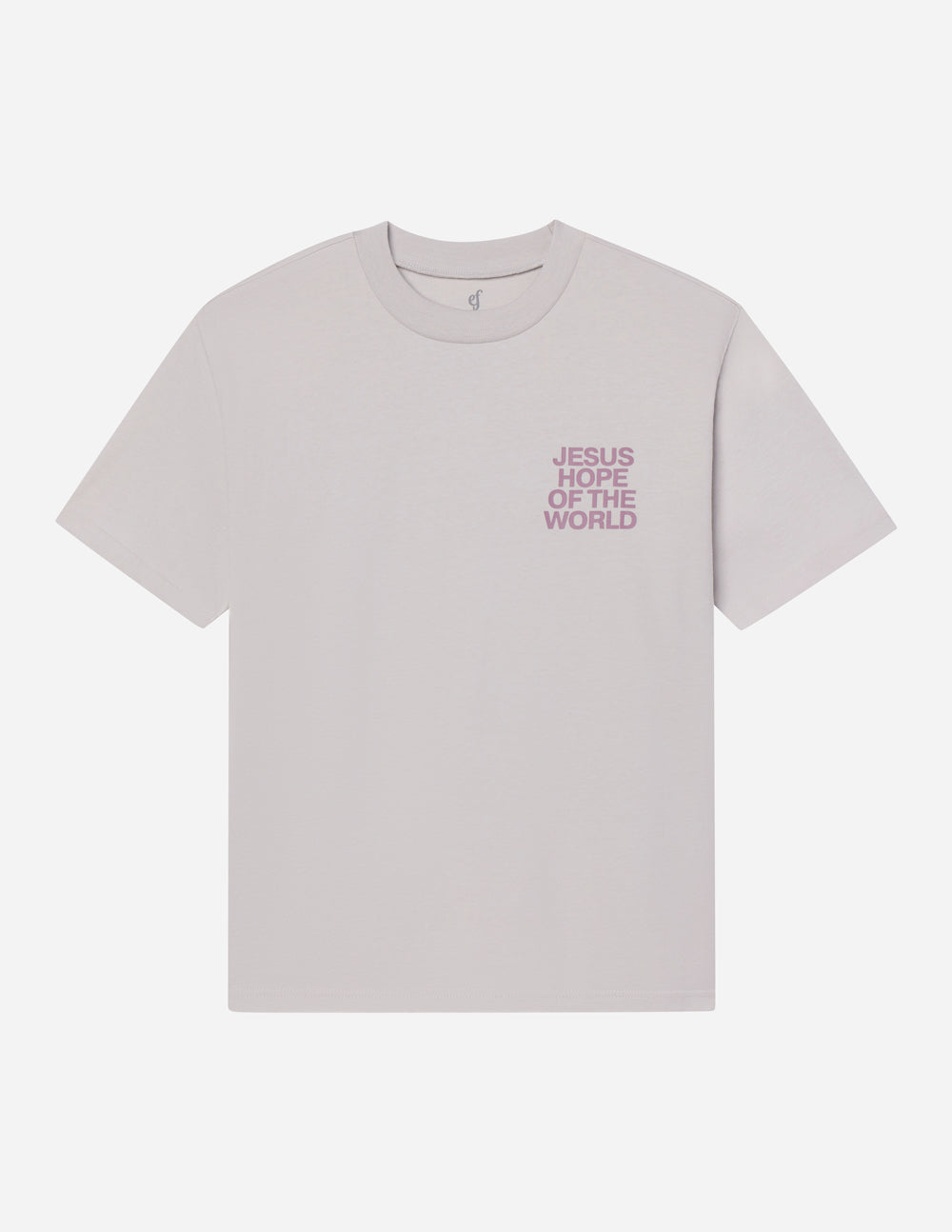 Elevated Faith Christian Apparel T-Shirt with 'Jesus Hope of the World' text in pink