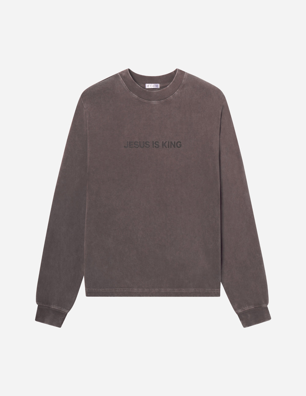Elevated Faith Christian Apparel T-Shirt in Dark Gray with 'Jesus Is King' Text Print